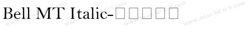 Bell MT Italic字体转换